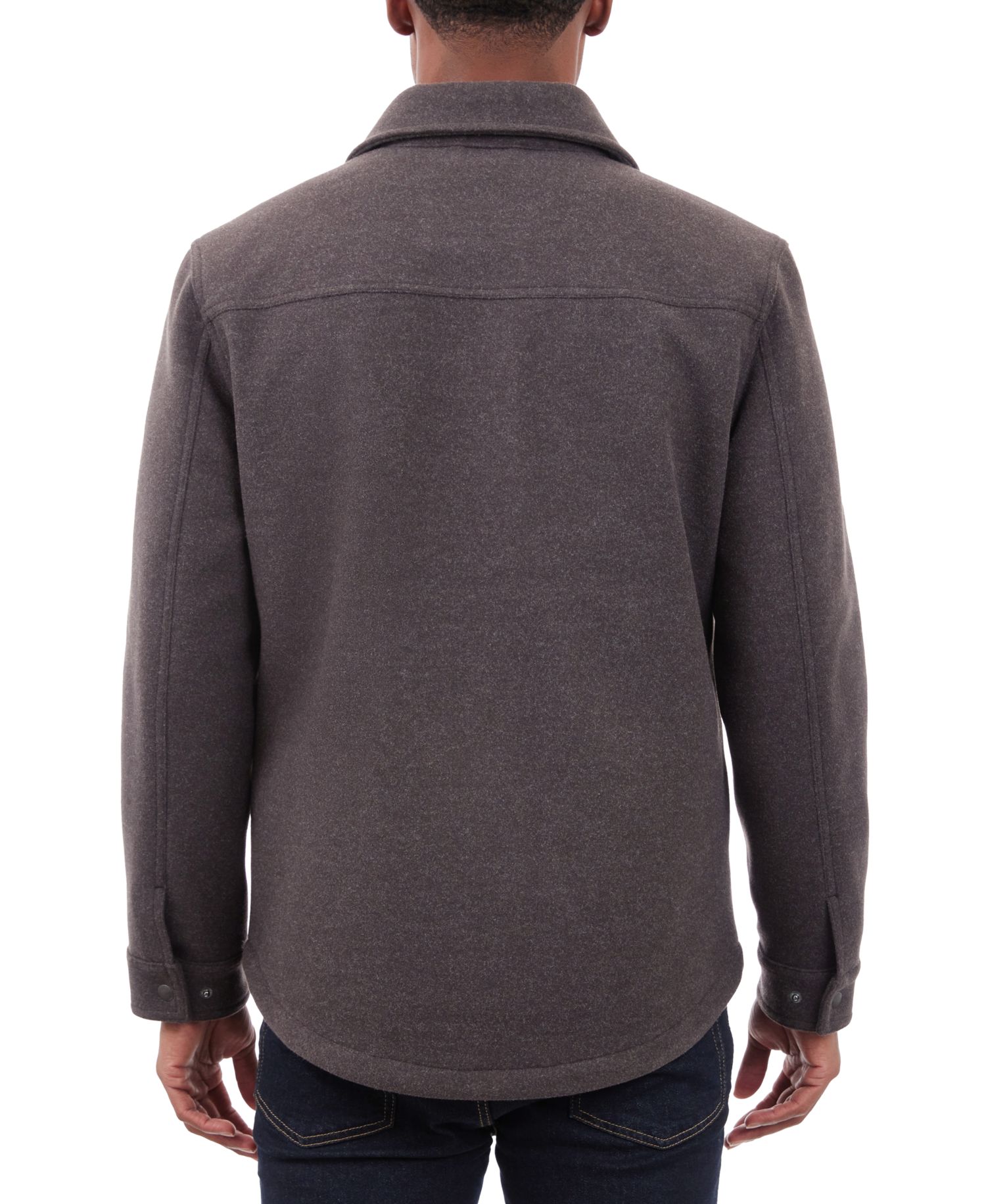Men's Quilted Wool Shirt Jacket