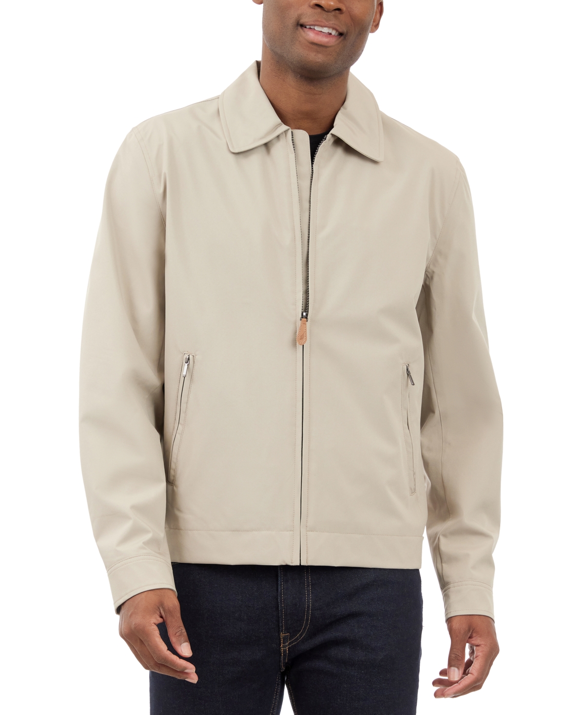 London Fog Men's Hipster Stretch Water-Resistant Full-Zip Jacket