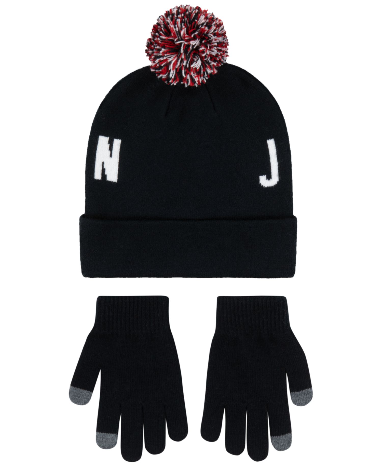 Big Kids 2-Piece Pom Beanie and Gloves Set