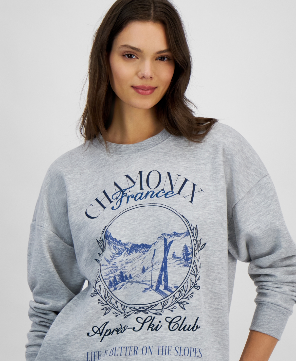 Self Esteem Juniors' Apres Ski Club Graphic Crewneck Sweatshirt