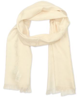COACH - Women's Signature C Logo Fringe-Trim Scarf
