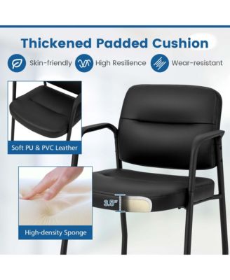 Waiting Room Chair No Wheels Set of 6 with Integrated Armrests for Reception