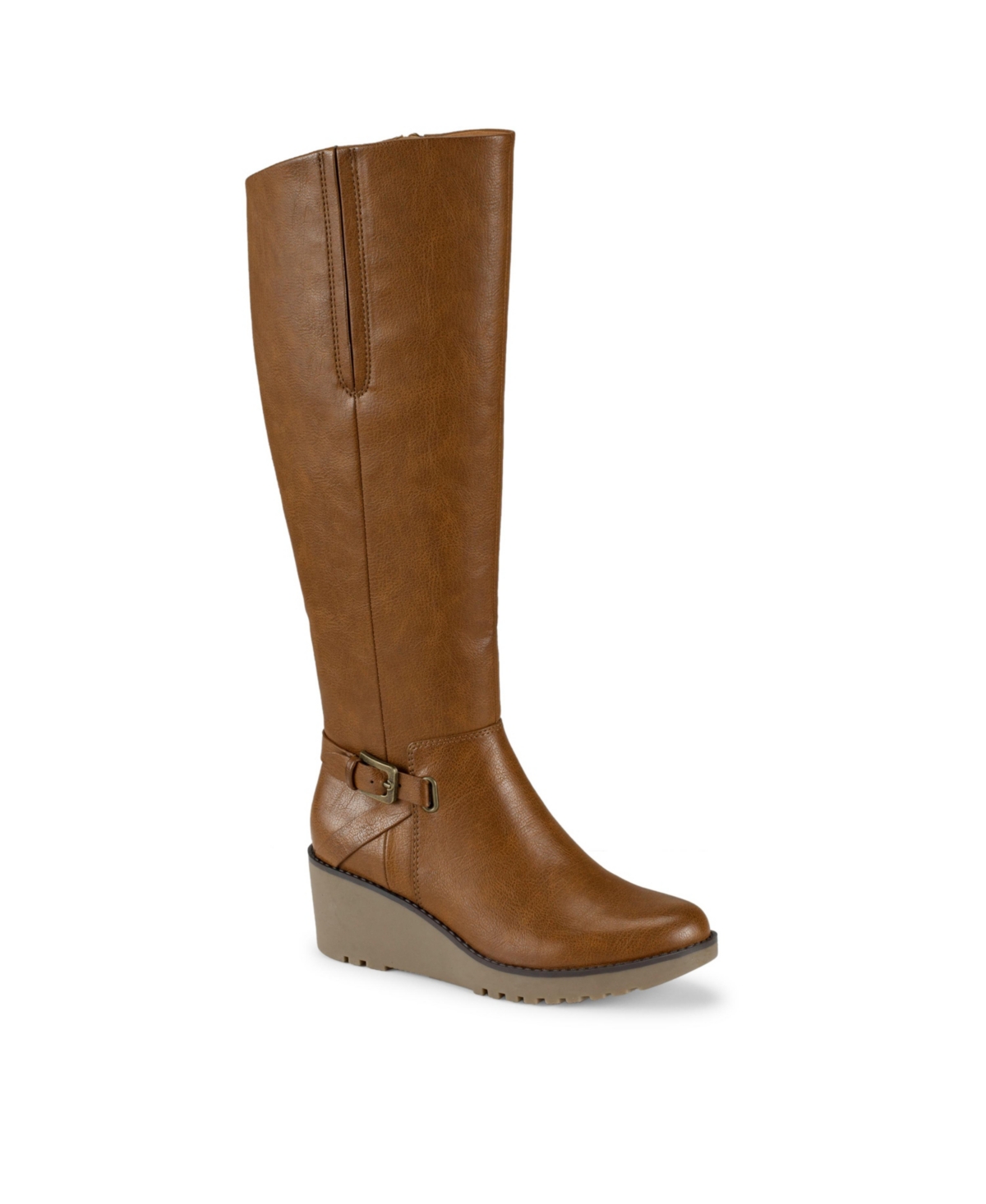 Women's Winifred Tall Wedge Boots - Cognac