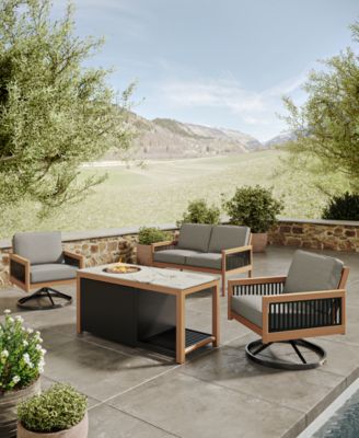 Agio Baxley Firepit Collection Created For Macys In Spa Light Blue