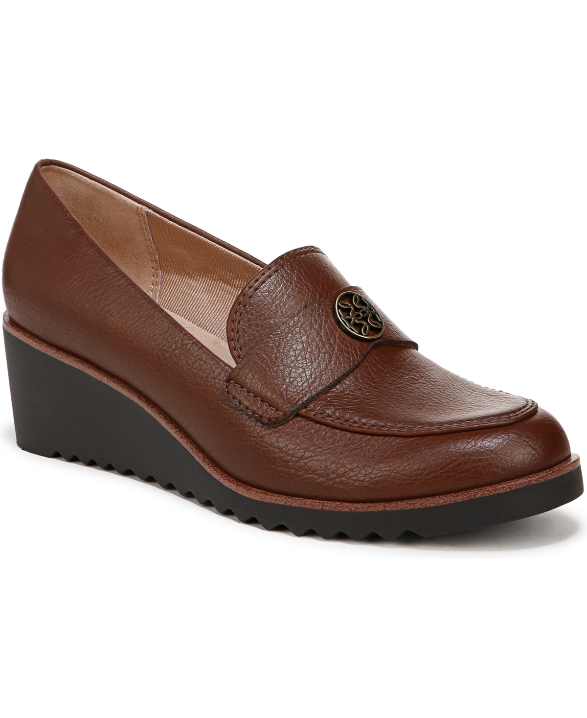 Shop Lifestride Women's Zed Wedge Slip On Loafers In Dark Tan