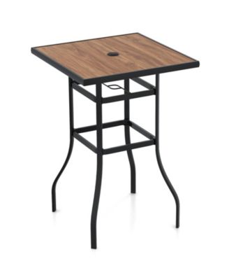 27.5 Inches Patio Bar Table for Garden Backyard Poolside