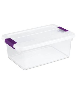 15 Qt. Plastic Stackable Storage Container with Lid, Clear (12 Pack)