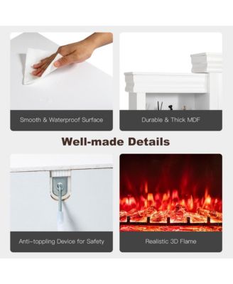 70'' Fireplace TV Stand Media W/ 28.5'' 750W/1500W Electric Fireplace