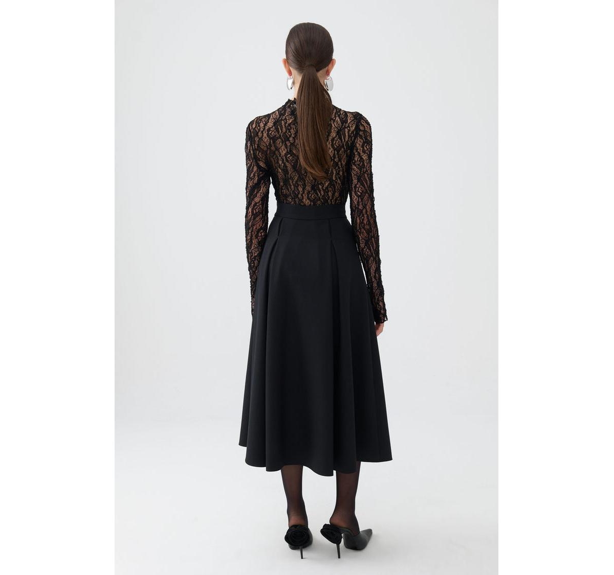 Nocturne Women's Button Designed Midi Skirt