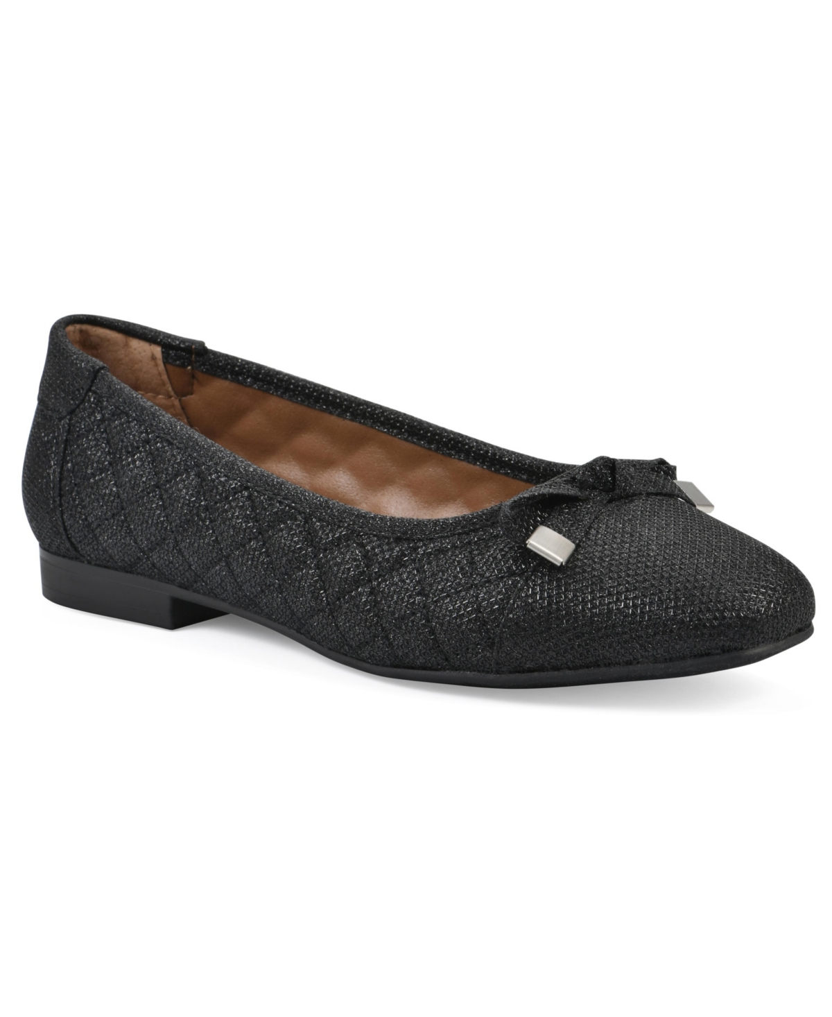 Women's Bocah Ballet Flats - Black Glitter Fabric