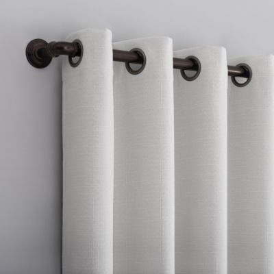 Cayden Grid Texture Draft Shield Fleece Insulated 100% Blackout Grommet Curtain Panel