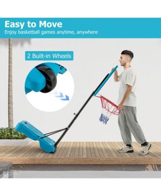 Pool Basketball Hoop 3.8-4.4 FT Adjustable Poolside BasketballGoal System