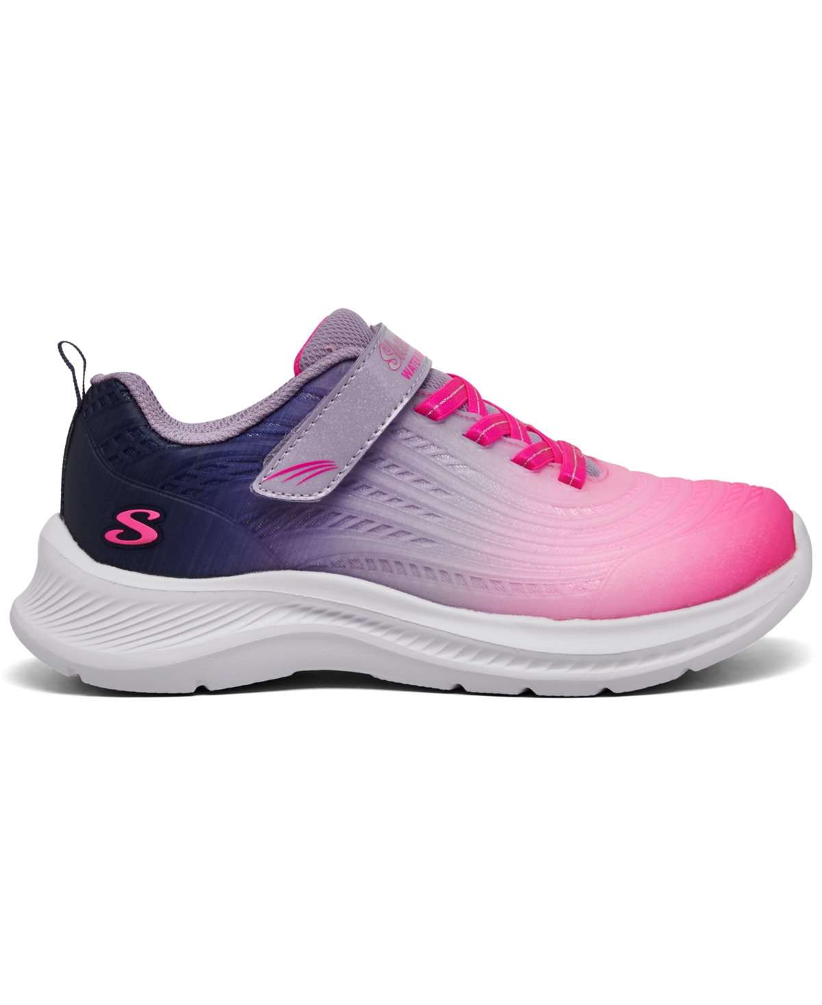 Skechers Little Girls Jumpsters 2.0 - Blurred Dreams Stay-Put Casual Sneakers from Finish Line -Navy