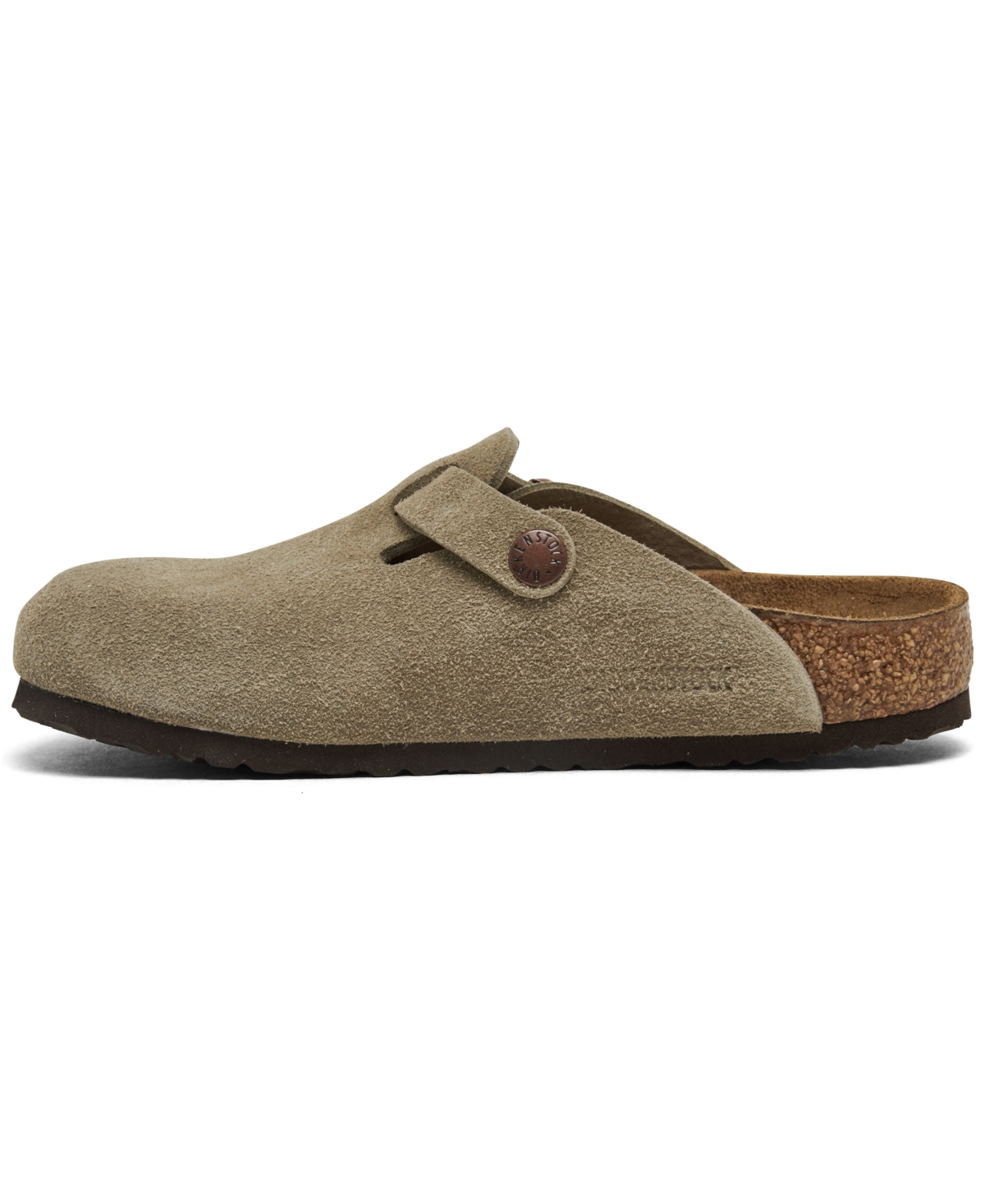 Birkenstock Little Kids Boston Suede Leather Clogs From Finish Line In Beige