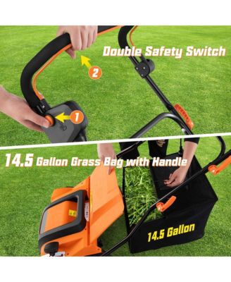 16-Inch Electric Dethatcher & Scarifier 15A 2-In-1 Lawn Dethatcher