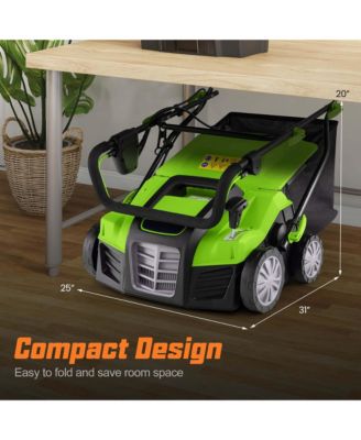 16-Inch Electric Dethatcher & Scarifier 15A 2-In-1 Lawn Dethatcher