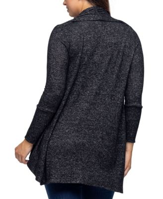 Women's Open Front Long Sleeve High Low Cozy Cardigan