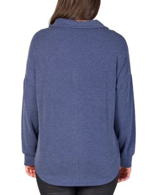 Women's Ribbed Button Up Long Sleeve Collared Shirt Jacket