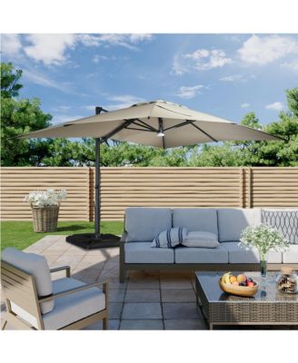 10x13 ft. 360° Rotation Cantilever Patio Umbrella with BaseandBT