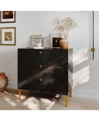 32"Tall 3-Drawer Storage Cabinet Dresser Chest