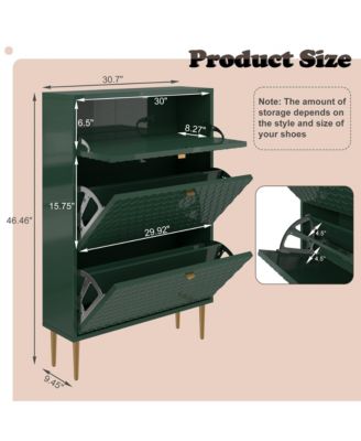 24 Pair MDF Shoe Cabinet