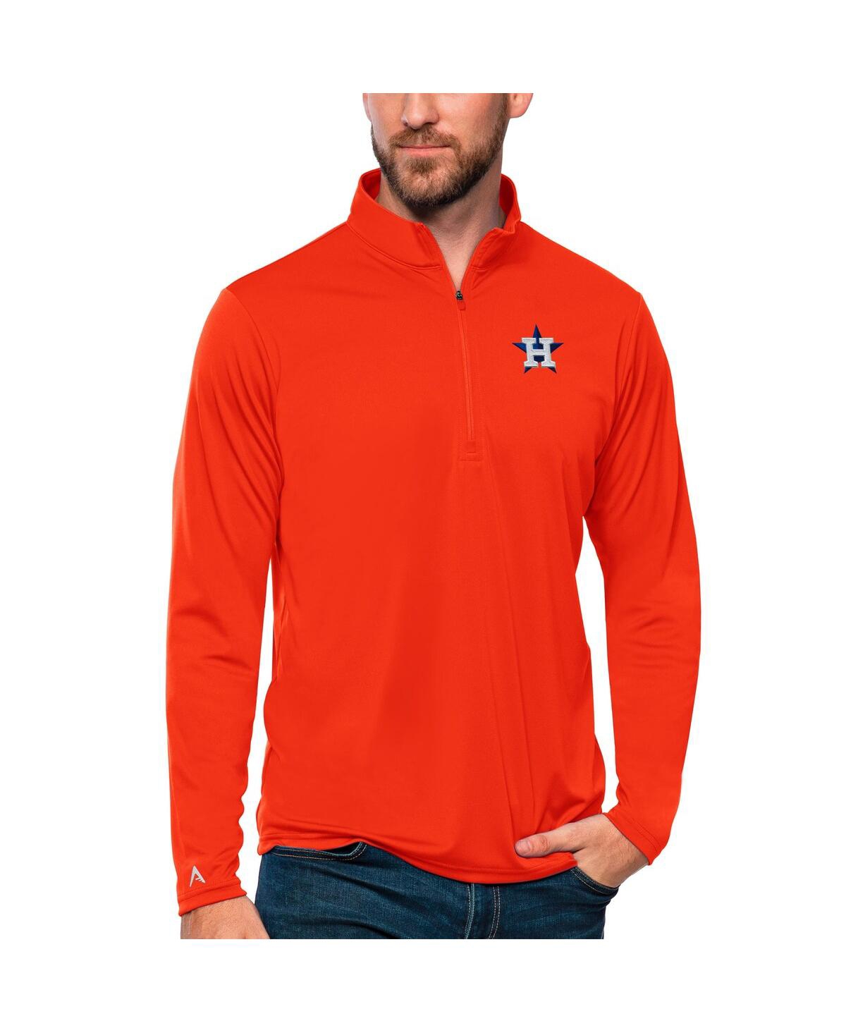 Men's Orange Houston Astros Tribute Quarter-Zip Pullover Top - Orange