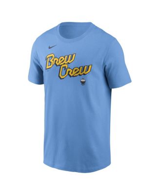 Men's Christian Yelich&nbsp;Powder Blue Milwaukee Brewers City Connect Fuse Name Number T-Shirt