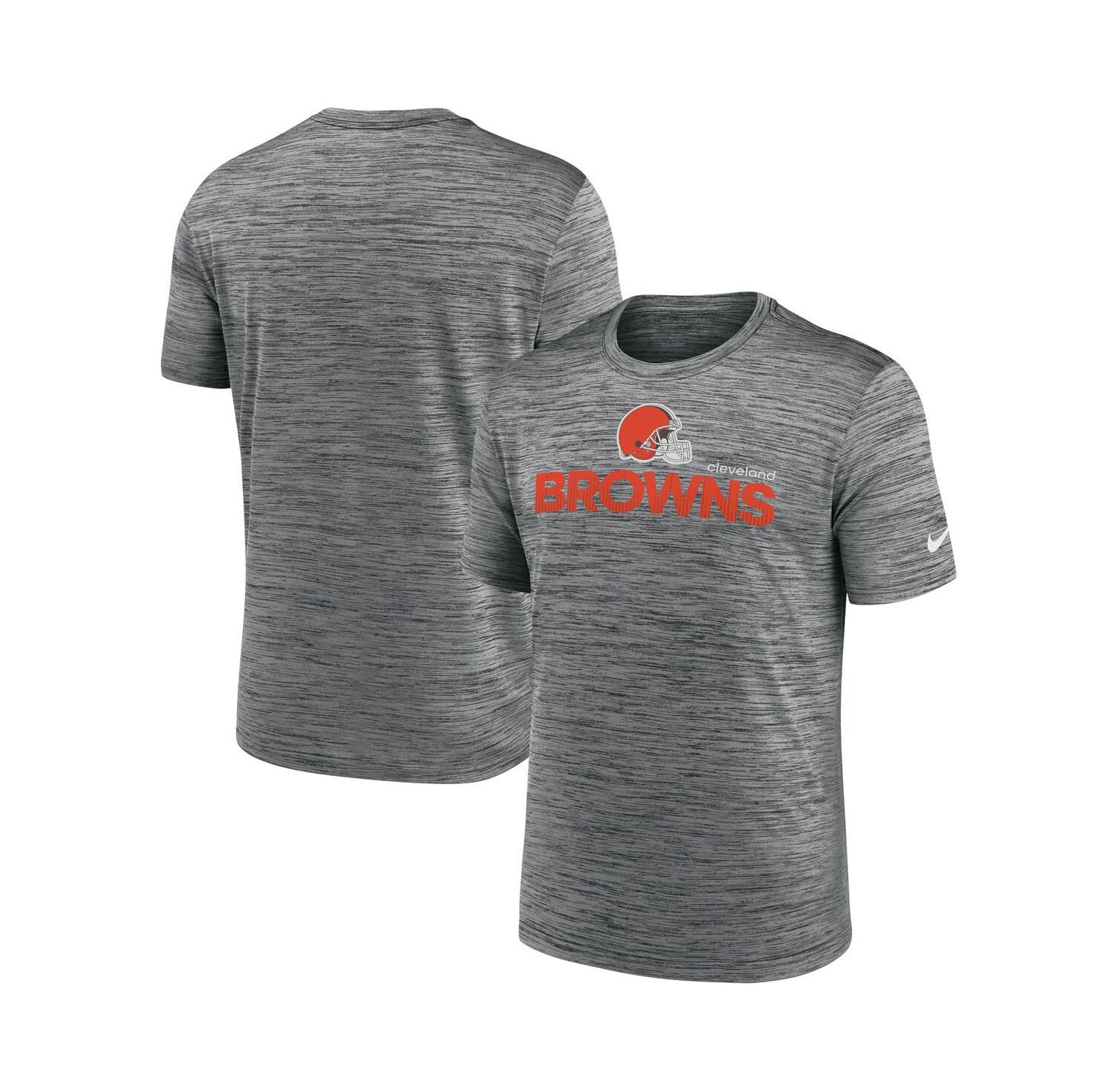 Men's Anthracite Cleveland Browns Blitz Velocity Modern Performance T-Shirt