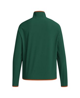 Men's Green Miami Hurricanes Coaches Sideline Half-Zip Jacket
