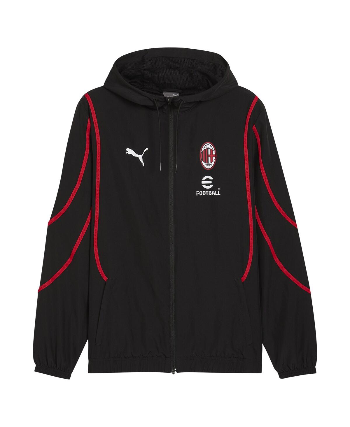 Puma Men'sAc Milan 2024/25 Pre-Match Anthem dryCELL Full-Zip Hoodie Jacket - Black