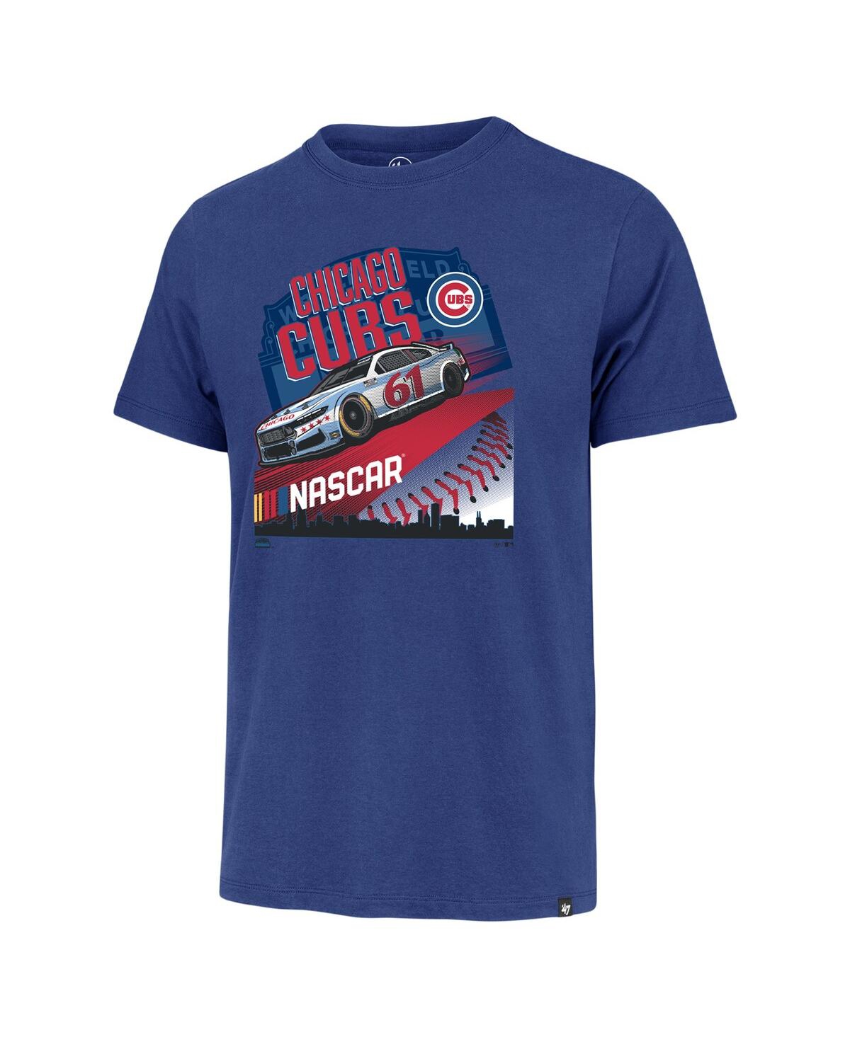 '47 Brand Men'sNascar x Chicago Cubs Franklin T-Shirt - Royal