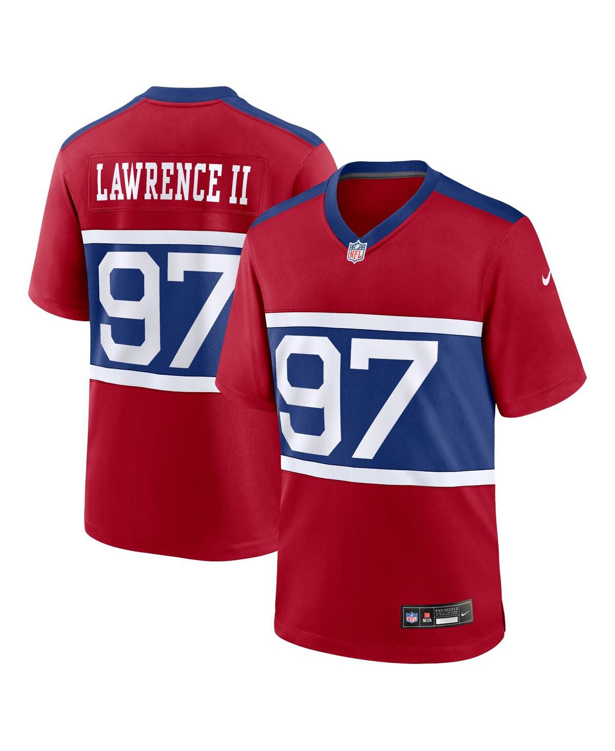 Nike Men's Dexter Lawrence Ii Century Red New York Giants Alternate Player Game Jersey - Red
