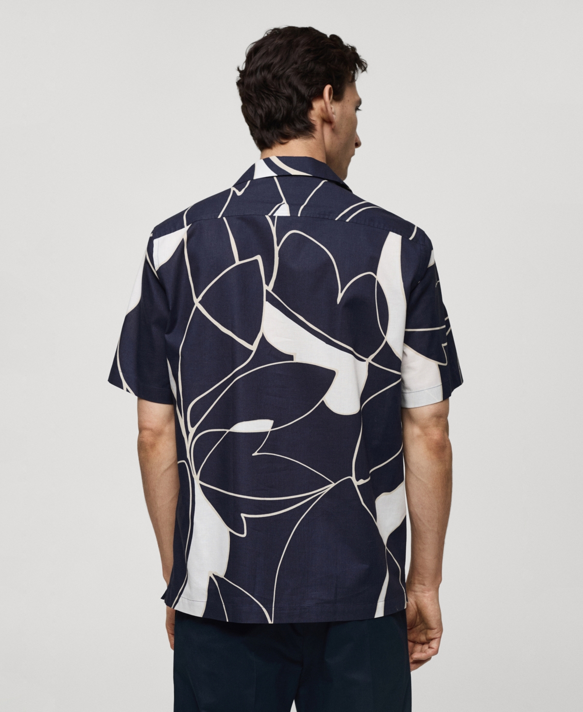 Mango Men's Cotton Printed Shirt