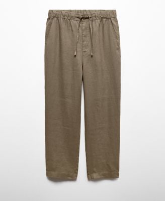 Men's 100% Linen Drawstring Pants