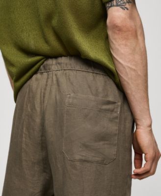 Men's 100% Linen Drawstring Pants