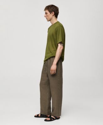 Men's 100% Linen Drawstring Pants