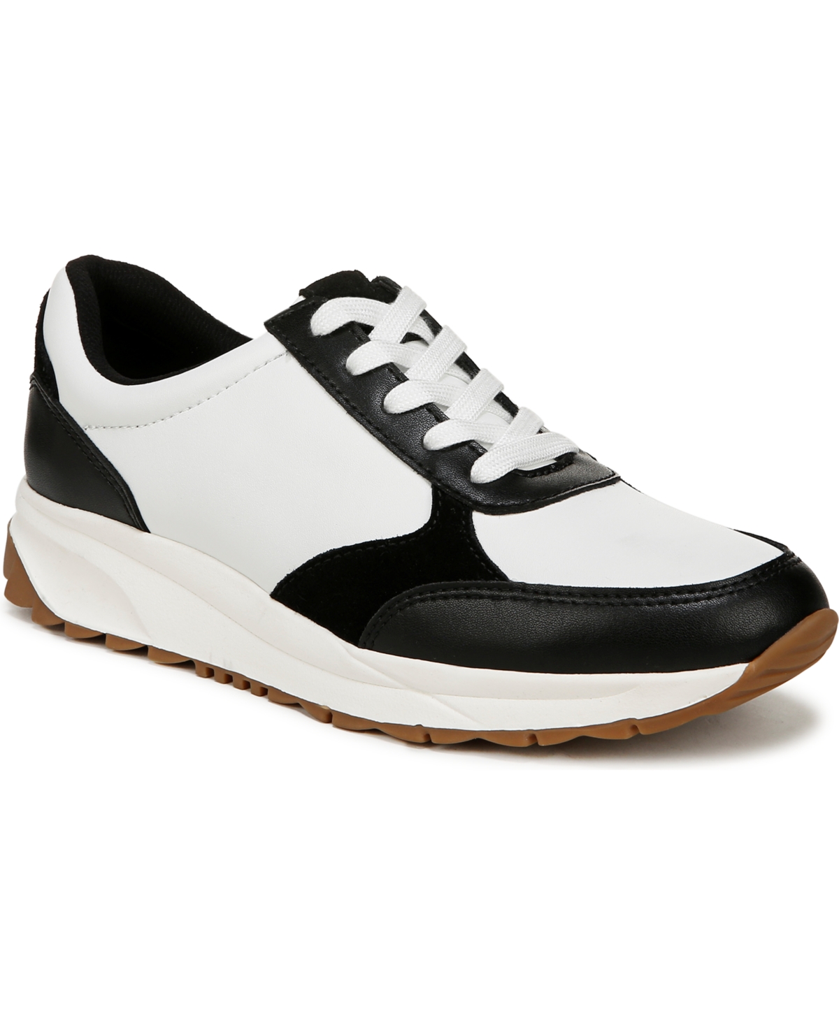 Naturalizer Shay Lace Up Platform Sneakers -Black Leather