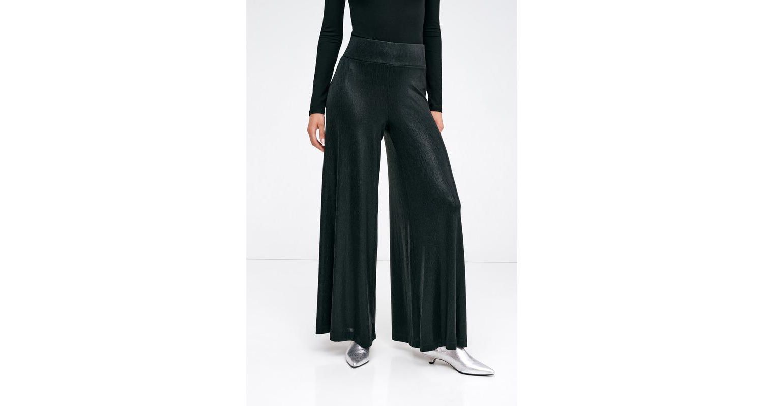 Women's Georgia Metallic High-Waisted Extra-Wide-Leg Evening Pants