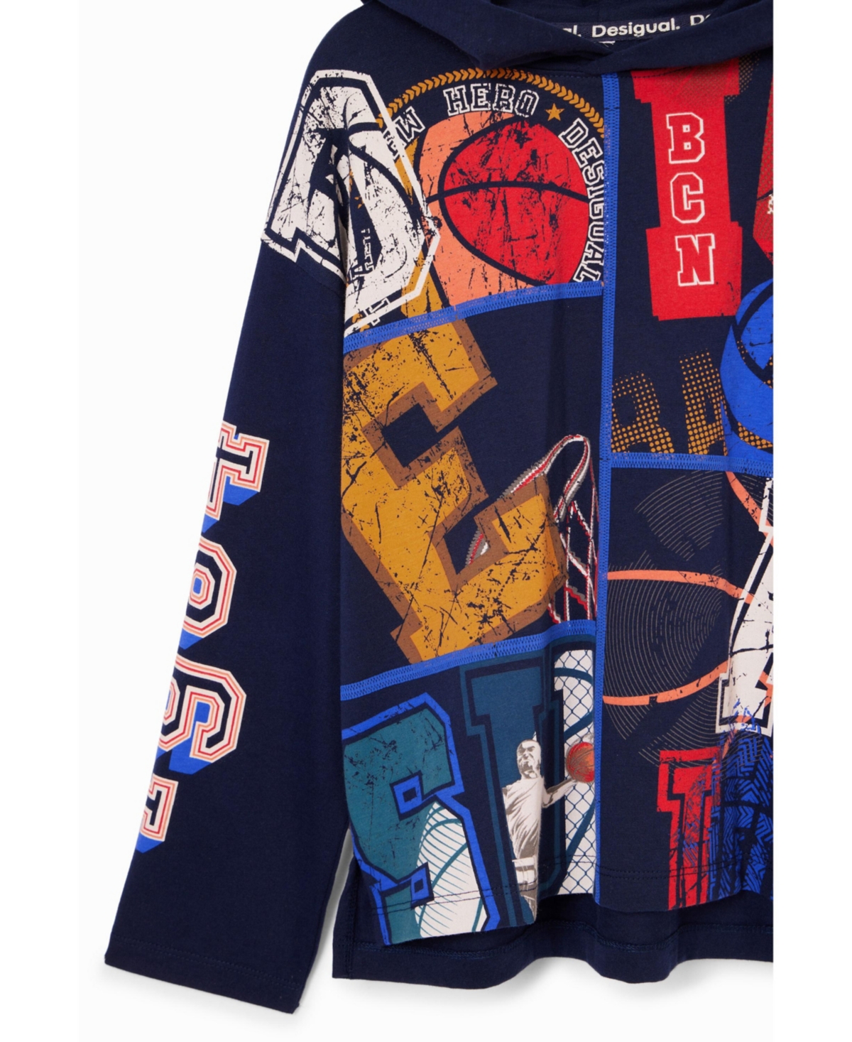 Desigual Boys Boys's Basketball T-shirt with a hood