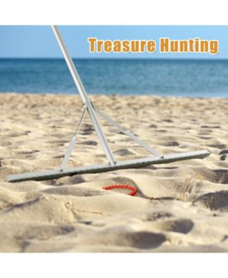 Aluminum Rake with 36 Inch Wide Rake Head and 68 Inch Long Handle