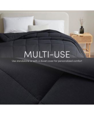 Premium Quilted All Season Goose Down Alternative Comforter with Corner Tabs - Queen 88"X88"
