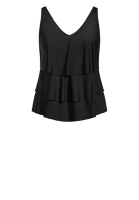 Women's Plus Size V Tiered Tankini Top