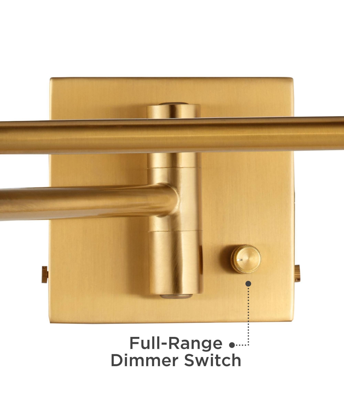 Barnes and Ivy Alta Swing Arm Wall Mounted Lamp Warm Antique Brass Plug-In Light Fixture Dimmable Black Fabric Drum Shade for Bedroom Bedside House Re