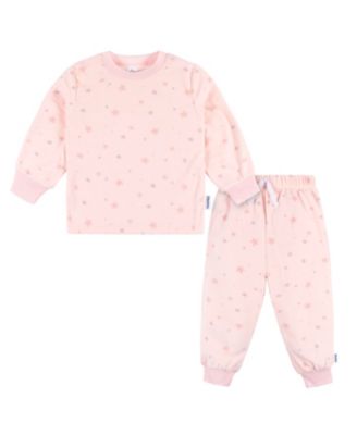 Baby Girls Baby Baby Long Sleeve Top and Pant Fleece Pajamas, 2-piece