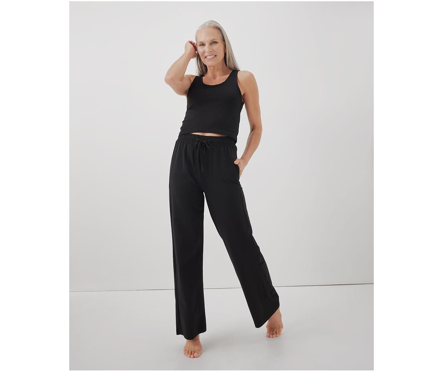 Женские брюки Pact Organic Cotton Cool Stretch Lounge Pants, цвет: Чёрный — фото 3