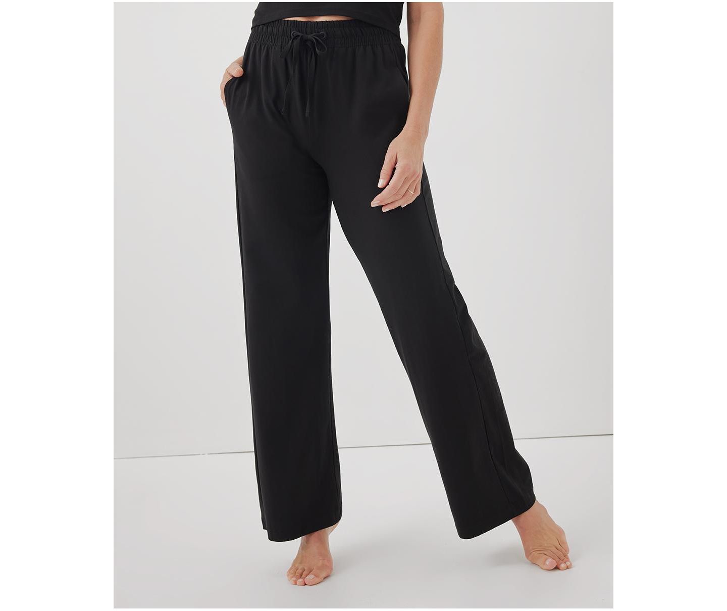 Женские брюки Pact Organic Cotton Cool Stretch Lounge Pants, цвет: Чёрный — фото 5