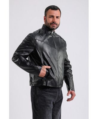 Men's Leather Jacket, Black