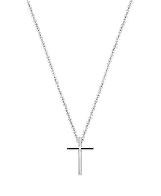 Kids 14K Gold Rounded Cross Necklace