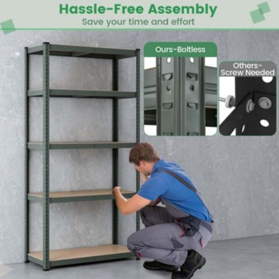 5 Tier Adjustable Garage Shelving Unit with 2000 lbs Max Load for Warehouse