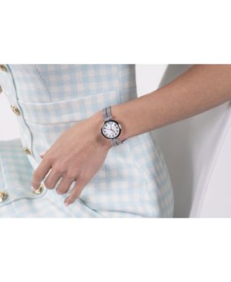 Women's Analog Silver Tone Stainless Steel and Mesh Watch, 28mm